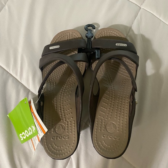 CROCS Shoes - CROCS Dark Brown Slip-On Shoes